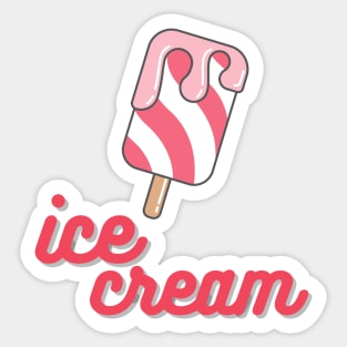 Cute Ice Cream Art Sticker